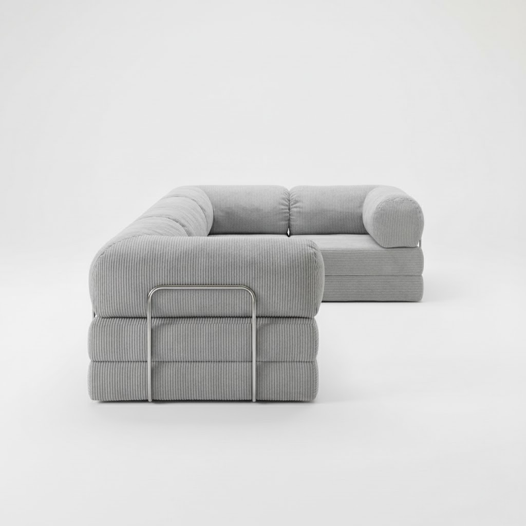 CANAPÉ-LIT MODERNE HELYOS MAX NUAGE GRIS