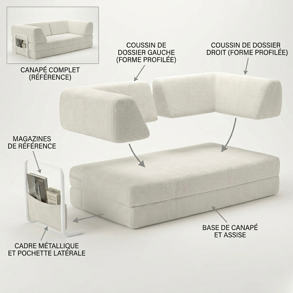 HELYOS BLUE SOFA BED