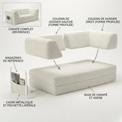 HELYOS SUN MUSTARD SOFA BED