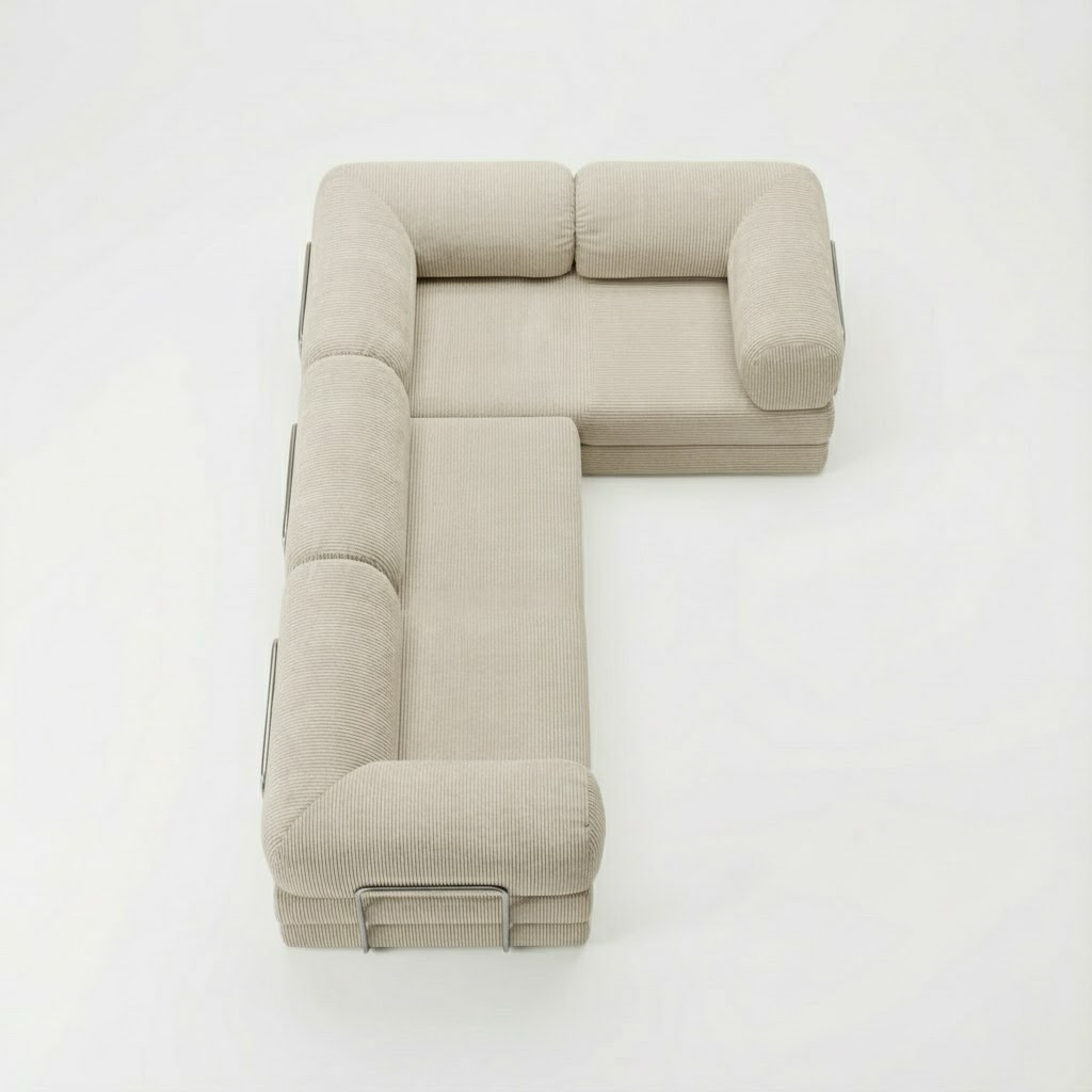 CANAPÉ-LIT MODERNE HELYOS MAX BEIGE CASSÉ