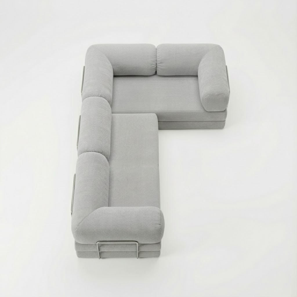 CANAPÉ-LIT MODERNE HELYOS MAX NUAGE GRIS