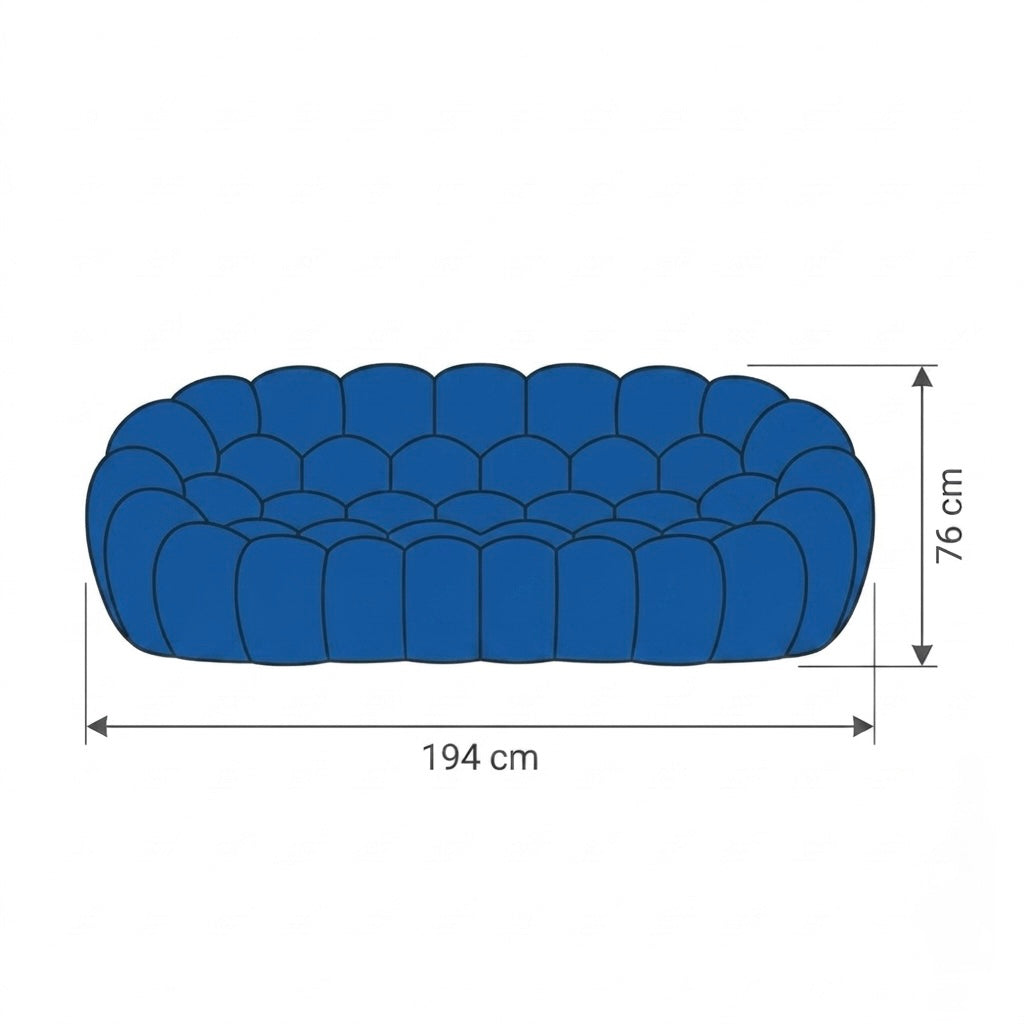CANAPÉ ORION BLEU NUIT 194cm