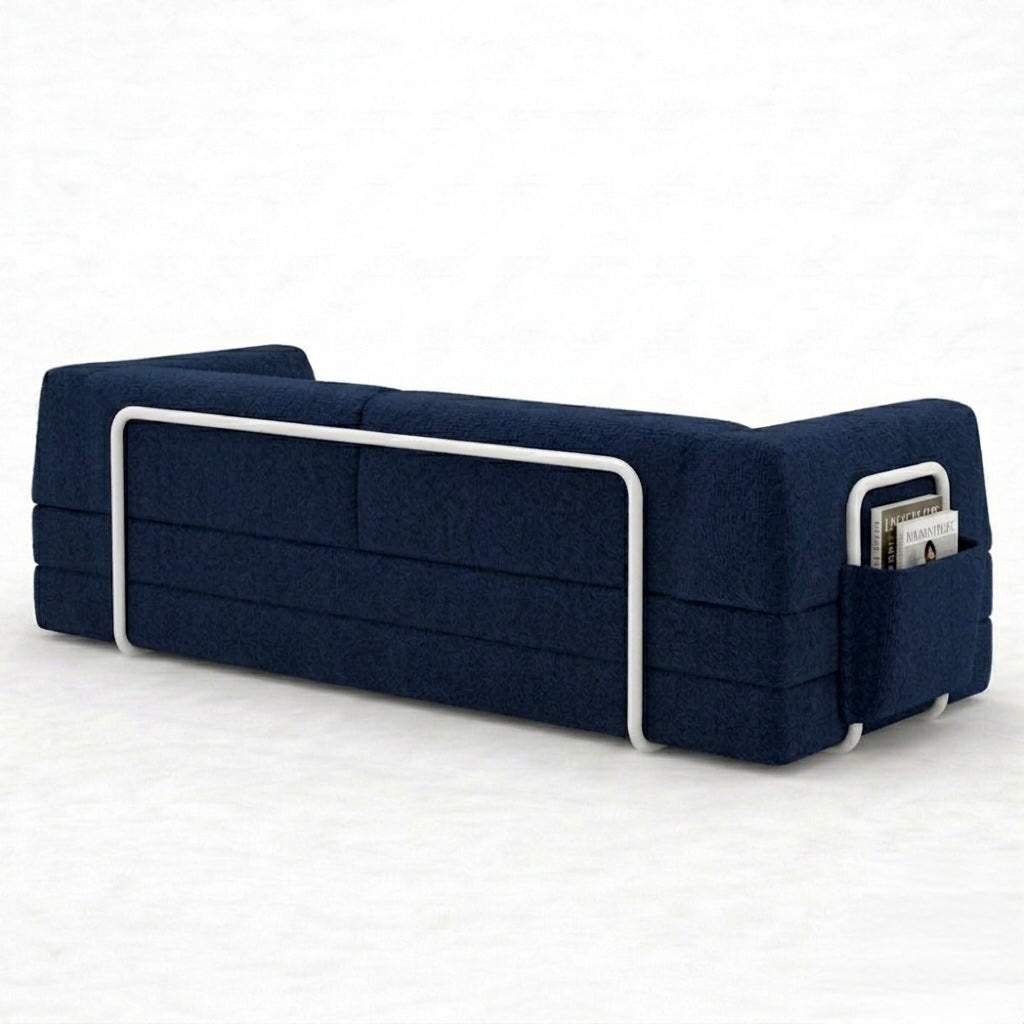 DIVANO LETTO MODERNO HELYOS BLU NOTTE MAX