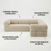 CANAPÉ-LIT MODERNE HELYOS  MAX NUAGE CRÈME