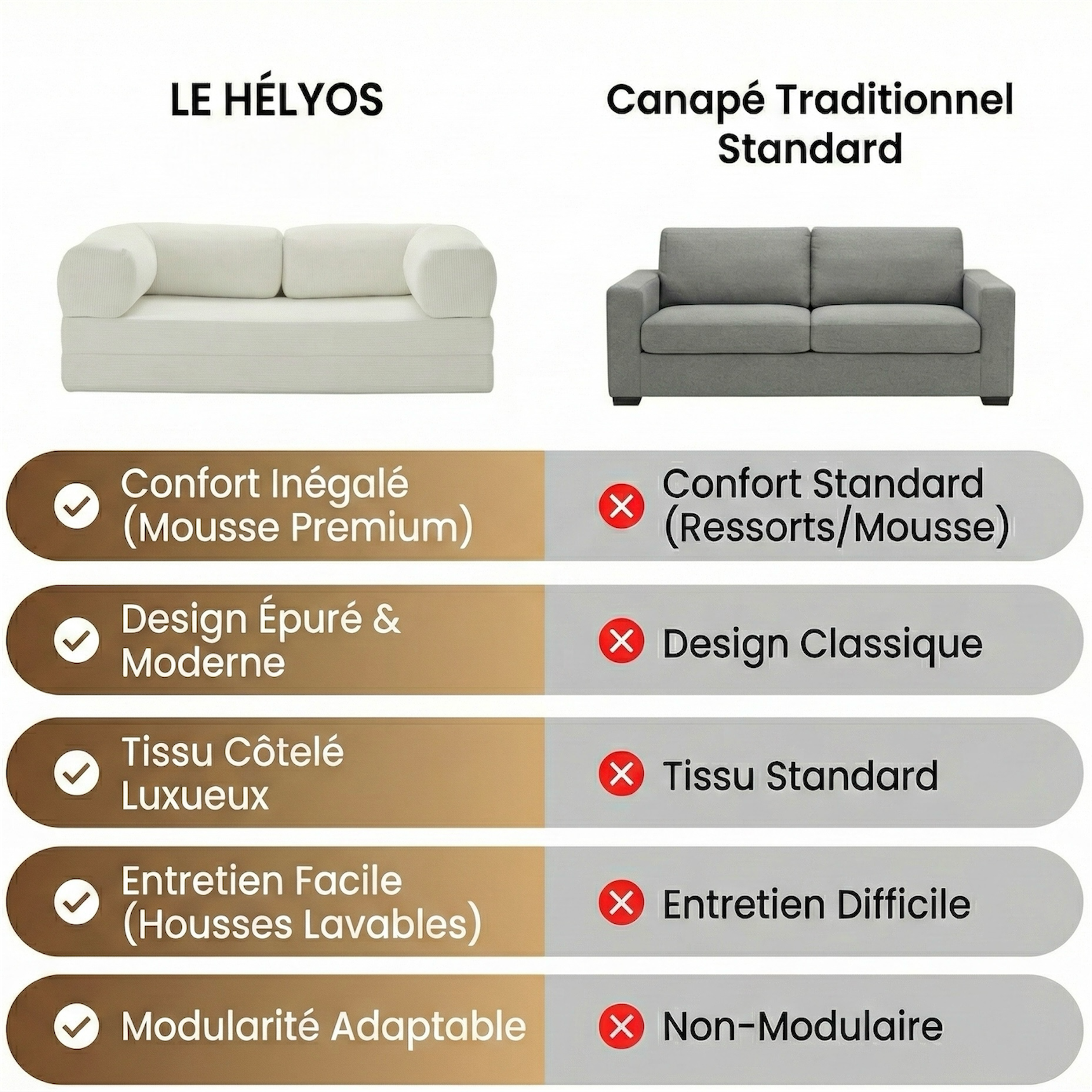 CANAPÉ-LIT MODERNE HELYOS ASTRAL