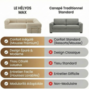 CANAPÉ-LIT MODERNE HELYOS  MAX NUAGE CRÈME