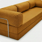 CANAPÉ-LIT MODERNE MOUTARDE MAX PLUS