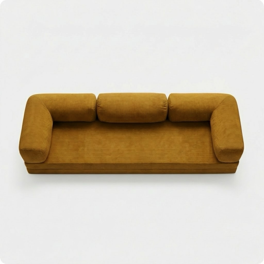 CANAPÉ-LIT MODERNE MOUTARDE MAX PLUS
