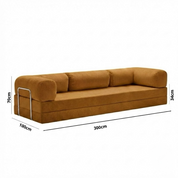 CANAPÉ-LIT MODERNE MOUTARDE MAX PLUS