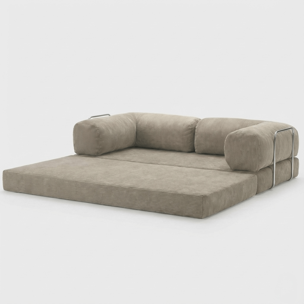 CANAPÉ - LIT HELYOS BEIGE CASSÉ - Asterina